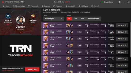 Match History