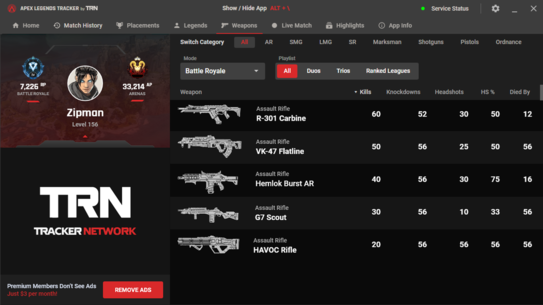 Weapon Stats