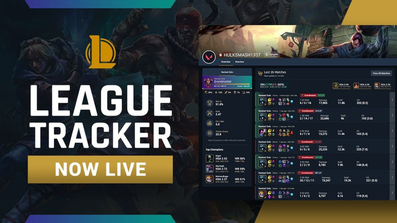 League of Legends Tracker is now available! - Tracker Network