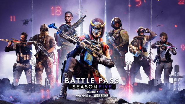 Season Five Battle Pass Tiers and Rewards in Black Ops Cold War and Warzone